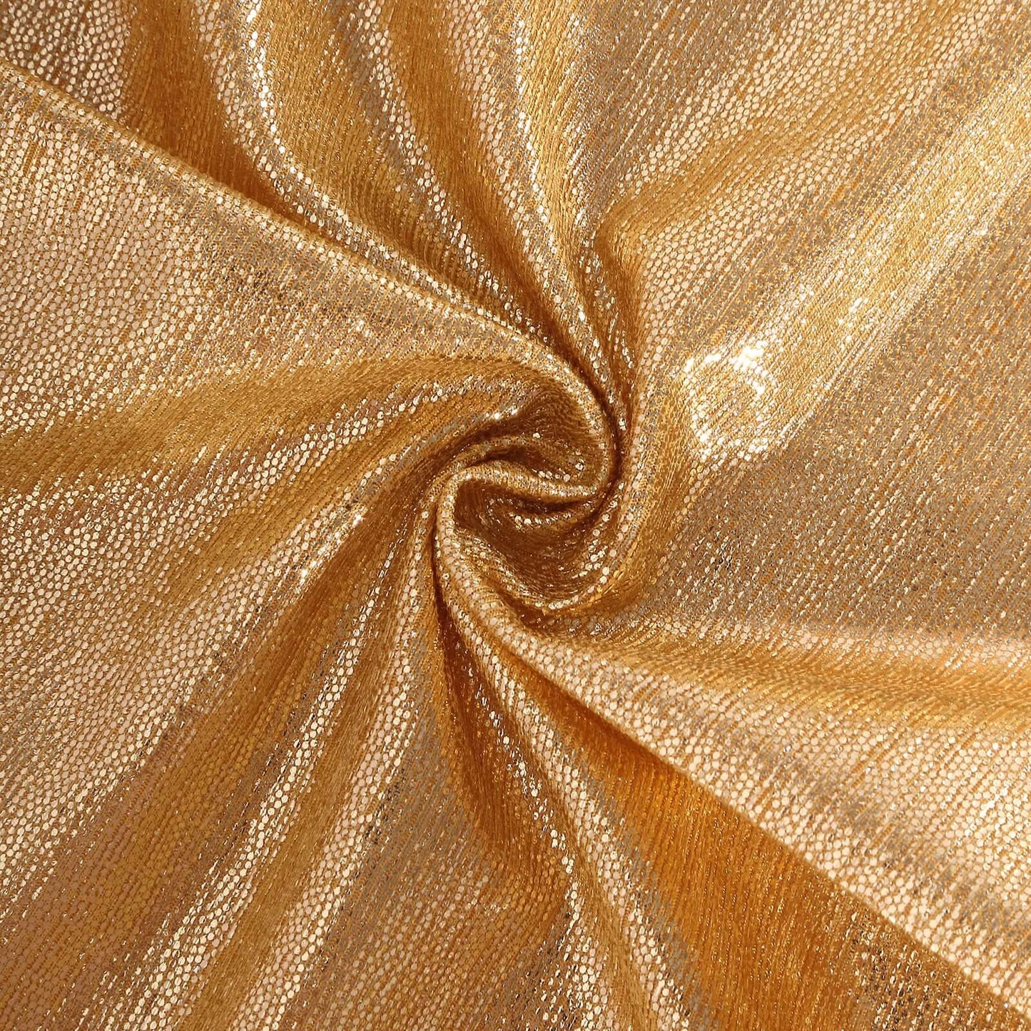 Polyester 12"x108" Table Runner Gold Shimmer Sequin Dots - Wrinkle-Free Finish for Upscale Occasions