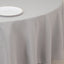 Premium Polyester 90" Round Tablecloth Silver - Stain and Wrinkle-Resistant Design with 220GSM Thickness Table Cover