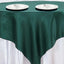 Satin 72"x72" Table Overlay Square Tablecloth Hunter Emerald Green - Smooth Finish Table Cover