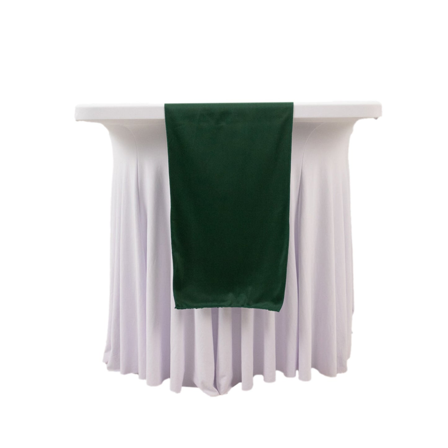 Scuba Polyester 12"x108" Table Runner Hunter Emerald Green - Wrinkle-Free Table Linen