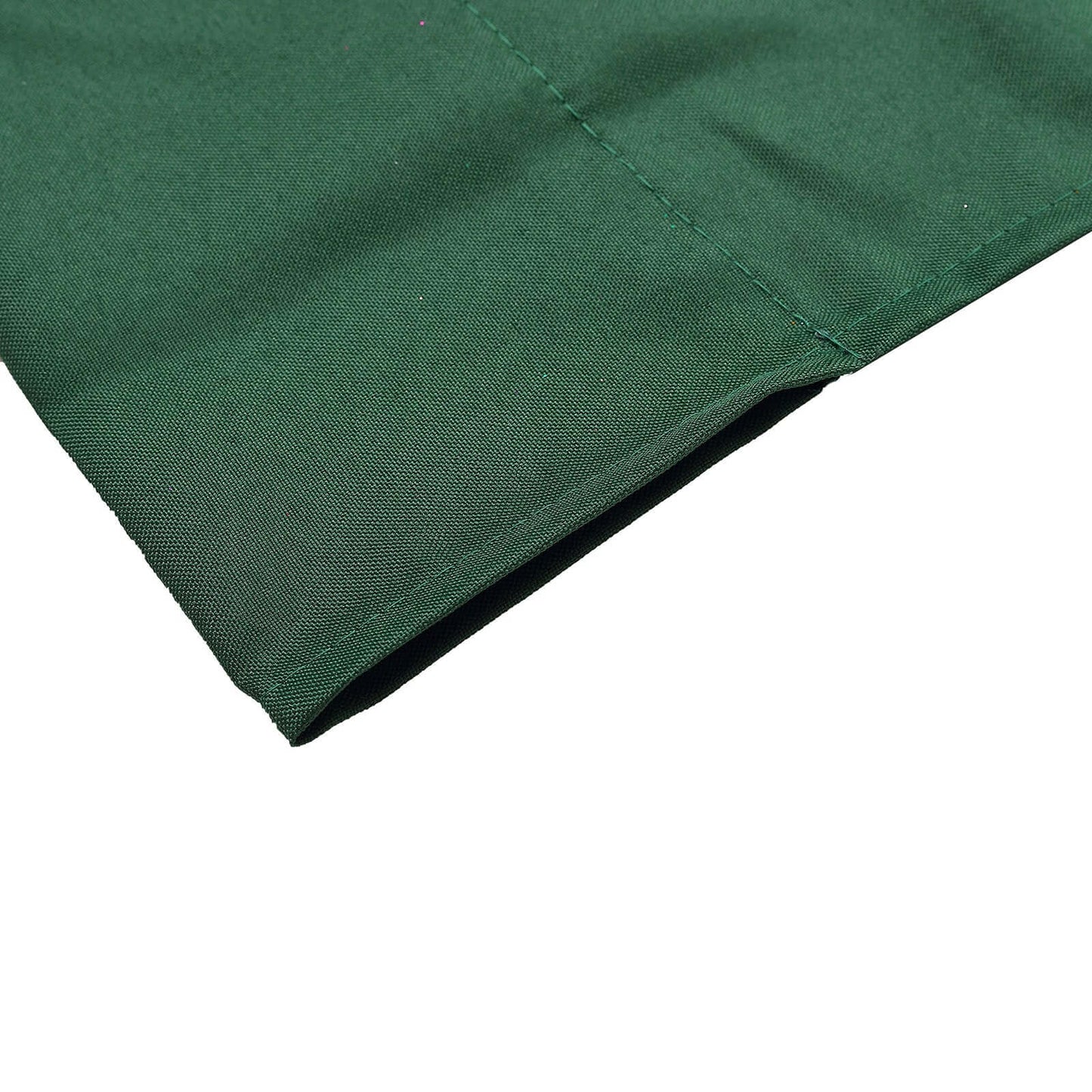 2 Pack Hunter Emerald Green Polyester Event Curtain Drapes, 10ftx8ft Backdrop Event Panels With Rod Pockets 130 GSM