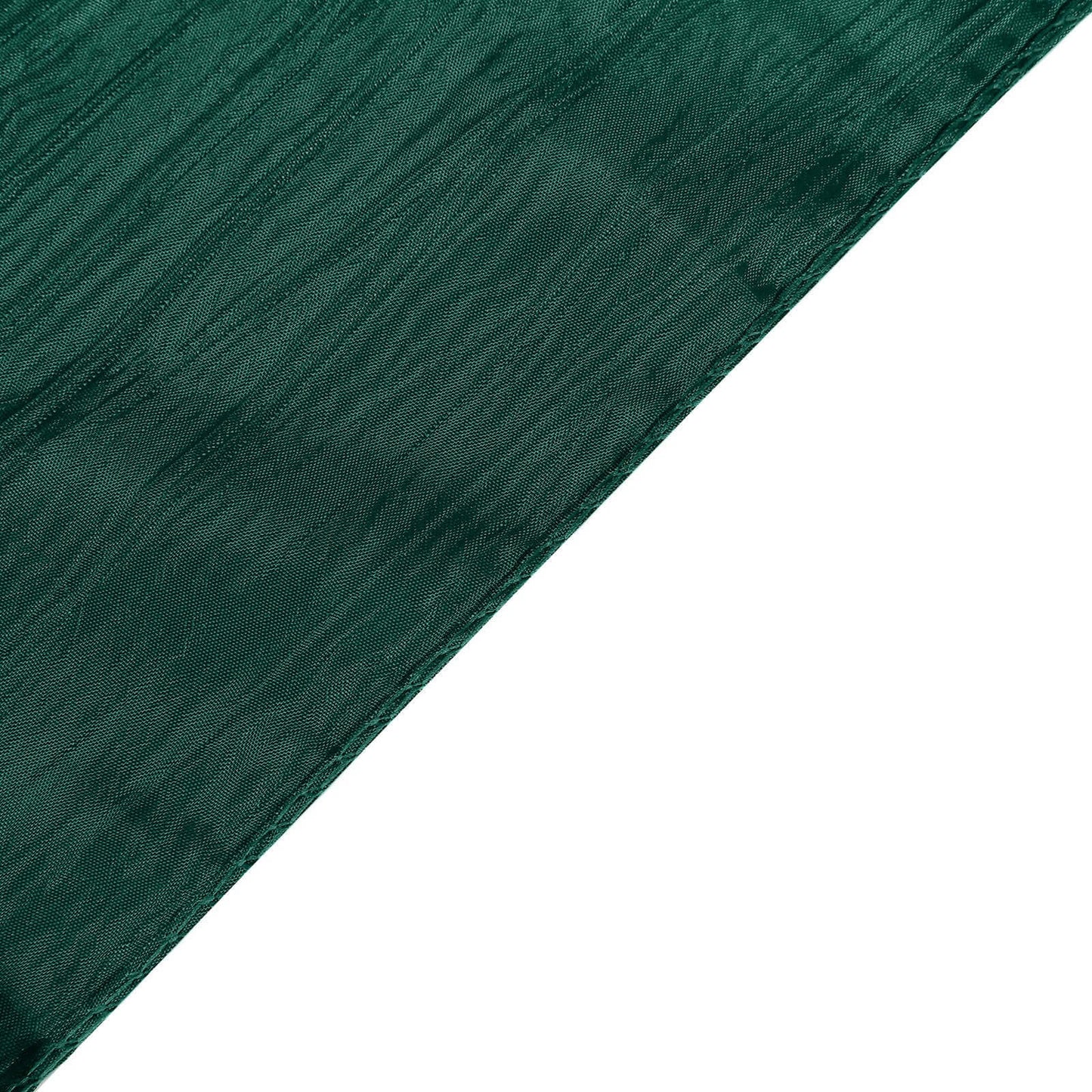 5 Pack Taffeta 6"x106" Chair Sashes Hunter Emerald Green Accordion Crinkle Texture - Stylish Decor for Weddings & Gatherings