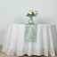 5 Pack Organza 12"x108" Table Runners Hunter Emerald Green - Gold Wave Design