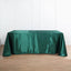 Satin Rectangular 90"x156" Tablecloth Hunter Emerald Green - Seamless Table Cover