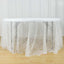 Lace 120" Round Tablecloth Ivory - Seamless Premium Design for Upscale Celebrations