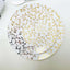 10-Pack Plastic 10" Round Dinner Plates in White with Gold Leaf Design - Heavy Duty Disposable Party Plates for Stylish Events & Memorable Gatherings