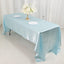 Satin Rectangular 60"x126" Tablecloth Light Blue - Smooth and Lustrous Table Cover