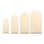 Set of 4 Matte Beige Spandex Fitted Wedding Arch Covers For Round Top Chiara Backdrop Stands - 4ft,5ft,6ft,7ft