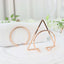 4 Pack Gold Geometric Metal Napkin Rings, Modern Nordic Napkin Holder Stands