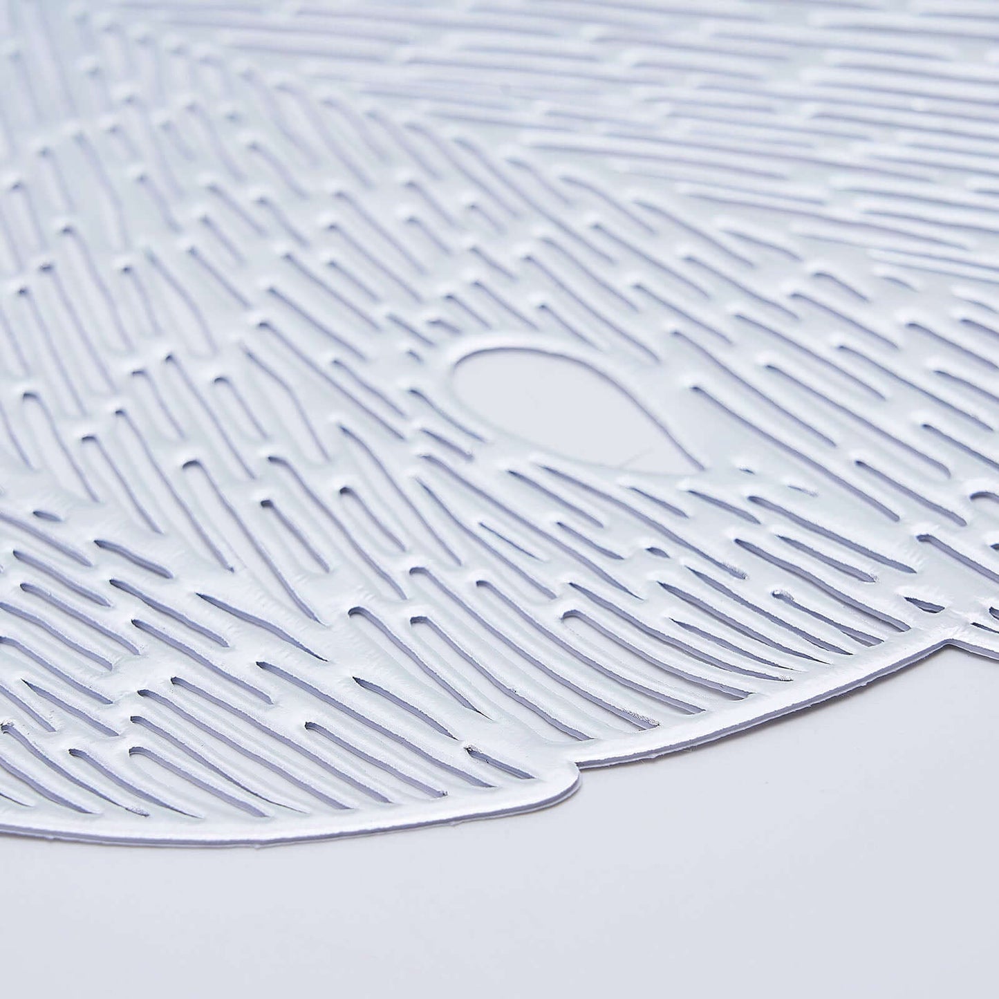 6-Pack Dining Table Mats Monstera Leaf Design Silver - Vinyl Non-Slip Surface for Tropical Themes 18"