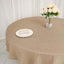 Faux Burlap Jute 90" Round Tablecloth Natural - Rustic Event Table Linen