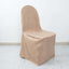 Polyester Slip On Banquet Chair Covers Nude - Stain-Resistant Reusable Durable Fabric
