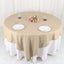 Polyester 90"x90" Table Overlay Square Tablecloth Nude - Wrinkle-Resistant & Durable Table Cover
