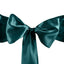 5 Pack Satin Chair Sashes Peacock Teal - Durable Chair Bows with Shiny Finish 6"x106"