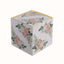 25 Pack White Pink Peony Flowers Print Paper Favor Boxes with Gold Edge, Cardstock Party Shower Candy Gift Boxes - 3"x3"x3"
