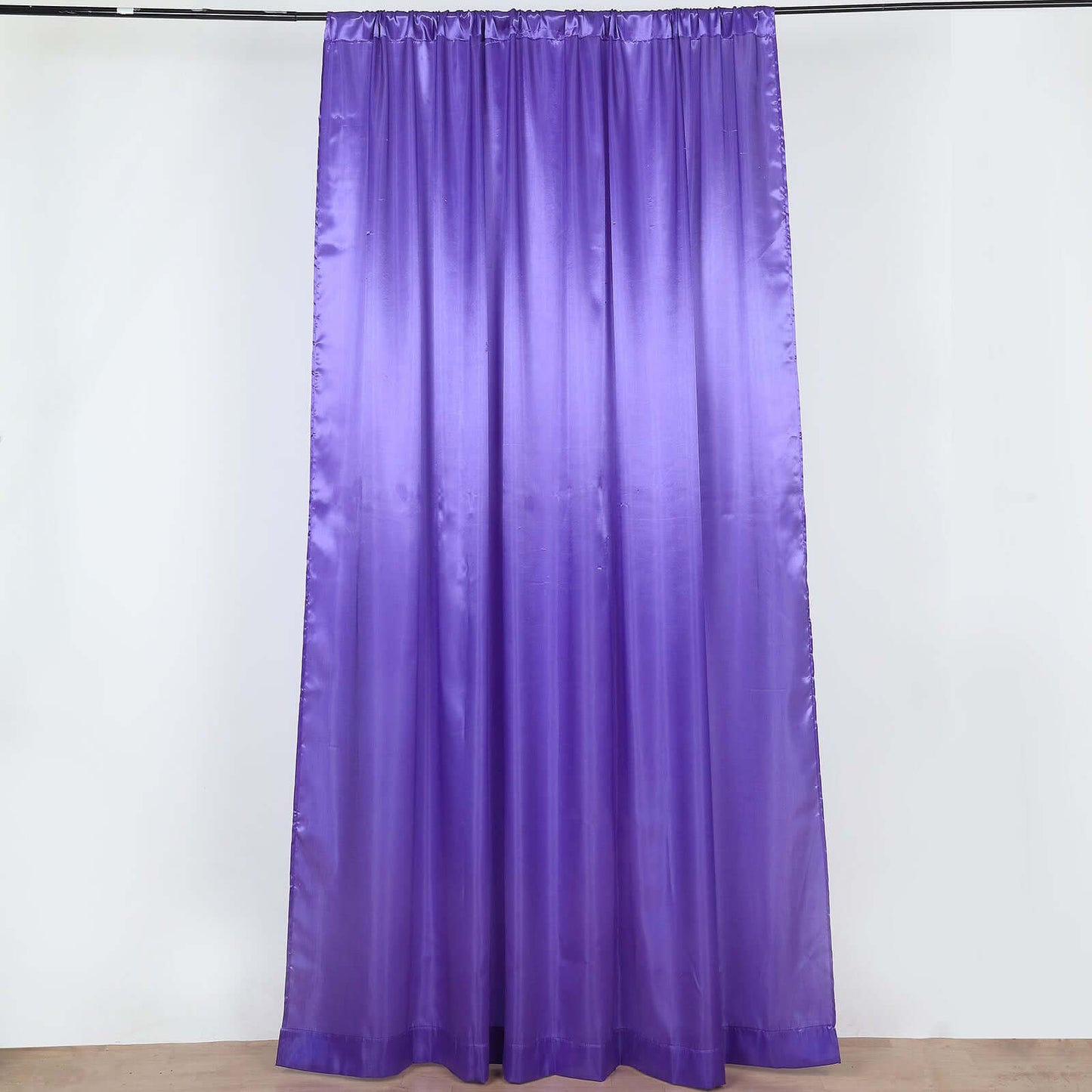 8ftx10ft Purple Satin Event Curtain Drapes, Backdrop Event Panel