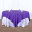 Polyester 90"x90" Table Overlay Square Tablecloth Purple - Wrinkle-Resistant & Durable Table Cover
