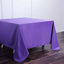 Polyester Square 90"x90" Tablecloth Purple - Wrinkle-Resistant & Durable Table Cover