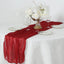 Glitter Gauze 27"x120" Table Runner Red - Sparkling Reusable Sheer Table Linen