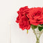 2 Bushes 17" Red Premium Silk Jumbo Rose Flower Bouquet, High Quality Artificial Wedding Floral Arrangements