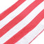 Satin 12"x108" Table Runner Red/White Stripe - Classic Striped Design