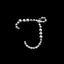 12 Pack 1.5" Clear Rhinestone Monogram Letter Jewel Sticker Self Adhesive DIY Diamond Decor - T
