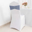 5 Pack Premium Crushed Velvet Chair Sashes Dusty Blue Ruffle Style - Textured Chair Bands for Stunning Event Decor