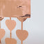 Rose Gold Heart Chain Foil Fringe Curtain Party Backdrop, Metallic Rose Gold Tinsel Streamer Party Decor - Door Window Foil Curtain - 3ftx6.5ft