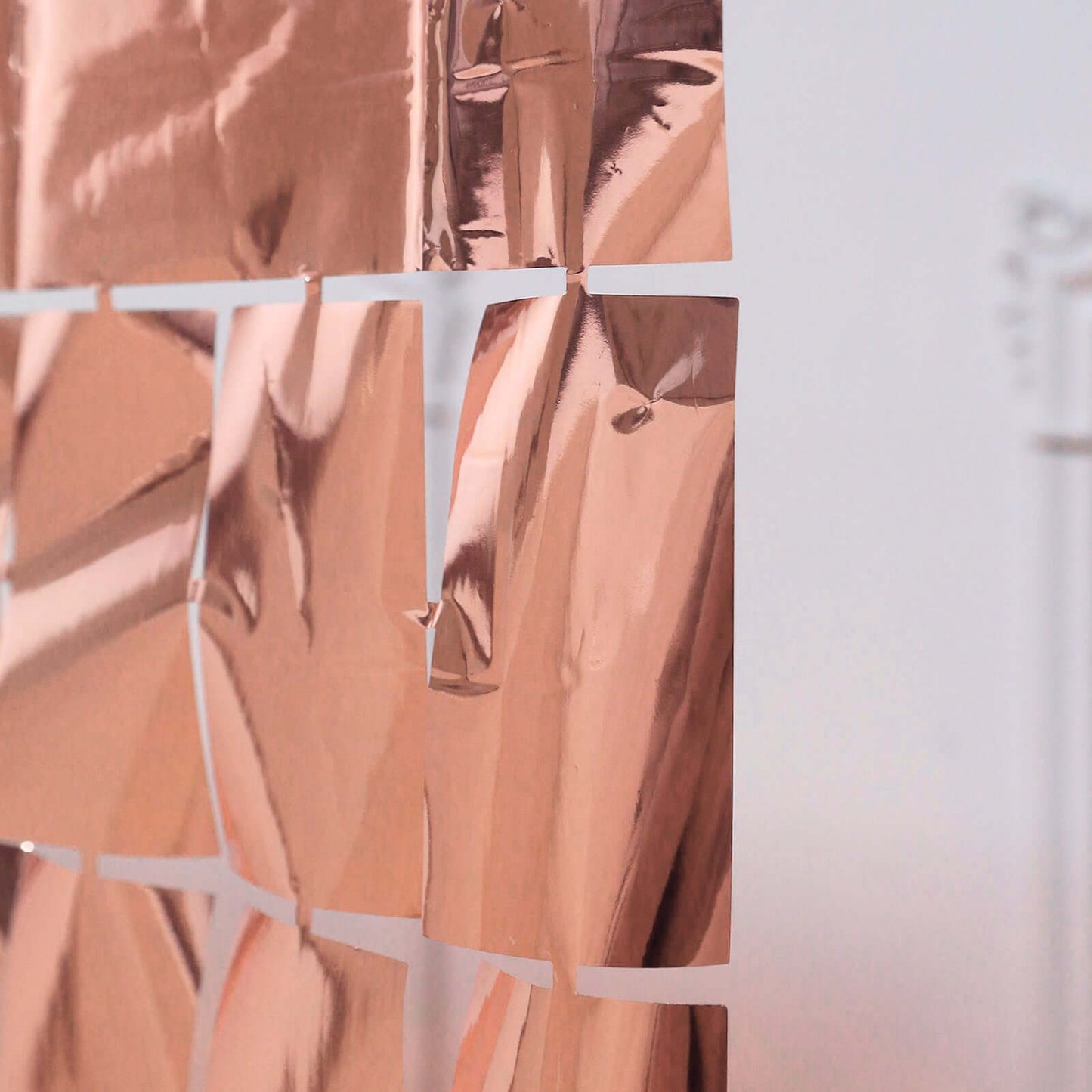Shiny Rose Gold Metallic Foil Rectangle Curtain Party Backdrop Door Window Curtain - 3ftx6.5ft