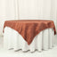 Taffeta 72"x72" Table Overlay Square Tablecloth Terracotta (Rust) - Accordion Crinkle Table Cover