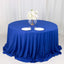 Scuba Round 132" Tablecloth Royal Blue - Wrinkle Free & Stain Resistant Seamless Table Cover