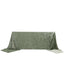 Premium Crushed Velvet 90"x156" Rectangle Tablecloth Sage Green - Reusable Soft Seamless Table Cover