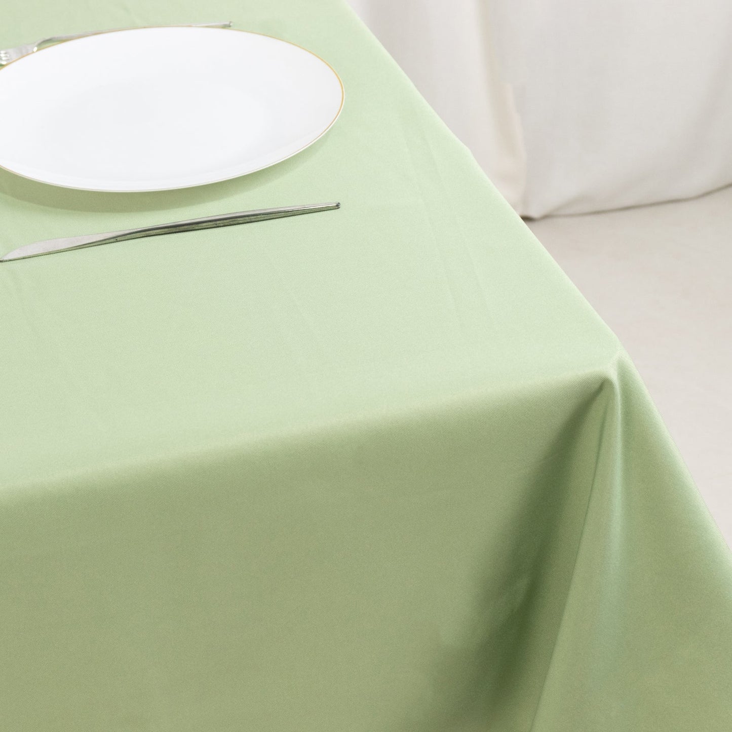 Premium Polyester 54"x54" Square Tablecloth Sage Green - Stain and Wrinkle-Resistant 220GSM Table Cover