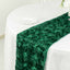 Rosette Satin 14"x108" Table Runner Hunter Emerald Green - Grandiose Design