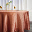 Satin 108" Round Tablecloth Terracotta (Rust) - Smooth and Lustrous Table Cover