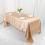 Satin Rectangular 60"x126" Tablecloth Nude - Smooth and Lustrous Table Cover