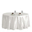 Satin 120" Round Tablecloth Ivory - Stylish Seamless Table Cover