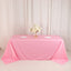 Scuba Rectangular 90"x132" Tablecloth Pink - Wrinkle Free, Stain Resistant & Seamless Table Cover