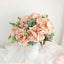 2 Bushes 17" Dusty Rose Artificial Silk Peony Flower Bouquets, Real Touch Peonies Spray