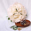 11" Blush Cream Real Touch Artificial Silk Peonies Flower Bouquet