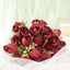 3 Pack 13" Burgundy Real Touch Silk Rose Bud Flower Bridal Bouquets, Artificial Floral Bush Arrangements