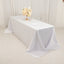 Lamour Satin 90"x156" Rectangle Tablecloth White - Luxurious, Soft Seamless Table Cover for Stylish Settings