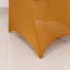 Spandex Chair Cover with Silver Rhinestone Buckled Sash Band Gold - Stylish Stretch Fitted Slipcover for Banquets & Events