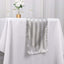 Satin 12"x108" Table Runner Silver Stripe - Stripe Table Decor
