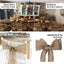 Burlap Chair Sash Natural 6"x108" Rustic Jute - Premium Design for Weddings & Gatherings