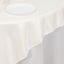 Lamour Satin 72"x72" Table Overlay Square Tablecloth Ivory - Smooth Finish Table Topper