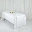 Polyester 60"x126" Rectangle Tablecloth White - Wrinkle-Resistant Table Cover for Weddings & Parties