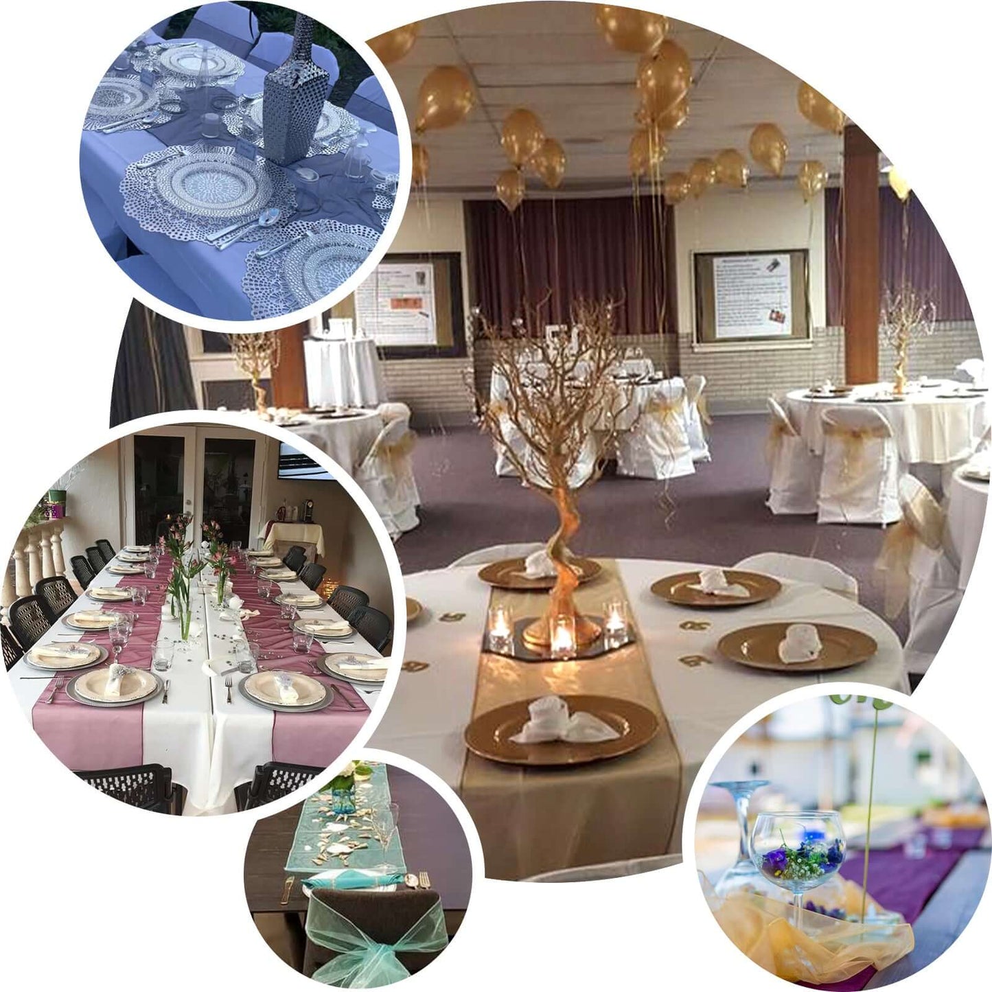 10 Pack Sheer Organza 14"x108" Table Runners Pink - Soft and Lightweight Table Accent