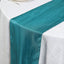 Taffeta 12"x108" Table Runner Teal - Accordion Crinkle Design