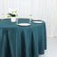 Polyester 108" Round Tablecloth Peacock Teal - Wrinkle-Resistant Table Cover